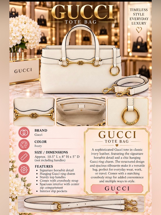 Gucci Handbags - Gucci Medium Bright Bit Tote W/ COA